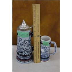 Two Avon Beer Steins