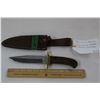 Image 1 : Stainless Bowie Knife with Walnut Handle and Brass Bolster