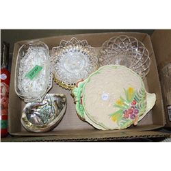 Flat of Condiment Dishes (1 is Charleton Ware & 1 is Wade)