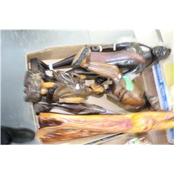 Flat with Miscellaneous Wood Carvings