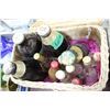 Image 1 : Basket with Collector Liquor Bottles