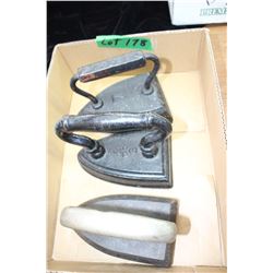 Three Cast Iron Happy Irons