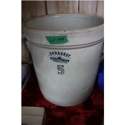 "Sunburst Ceramics" 5 Gal. Crock with Handles - No Cracks