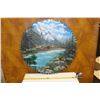 Image 2 : Painted Sawmill Blade (28") - Wilderness Scene - by I. Miller