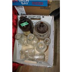 Box of Milk Bottles and Jars