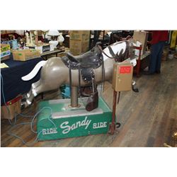  Ride Sandy Ride  Electric Riding Horse w/Leather Saddle - All Metal Construction - 25¢ a Ride - Wor