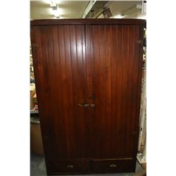 Homemade  Cedar Wardrobe with 2 Bottom Drawers; 80" Tall x 50" Wide x 20" Deep