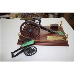 Civil War Model of a Gatling Gun and a Cast Cannon