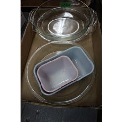 Flat of Pyrex Dishes