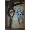 Image 1 : Elastic Band Steer Castrating Tool; a Hand Scythe and Misc.
