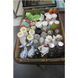 Flat of Assorted Salt & Pepper Shakers