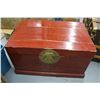 Image 1 : Homemade Wooden Trunk with 3 Trays inside - Brass Hinges, Closer & Handles