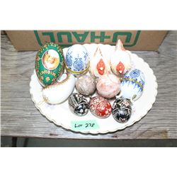 Food Platter with Egg Ornaments and Egg Holders