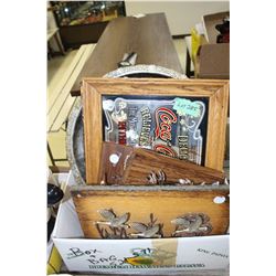 Box with a Tray, Wall Hangings and a Coke Mirror