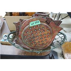 Basket with 4 Hot Pot Rests - Made in Kenya
