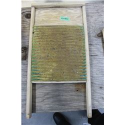 Wash Board with Brass Scrubber