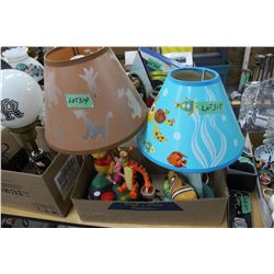 2 Children's Lamps with Shades