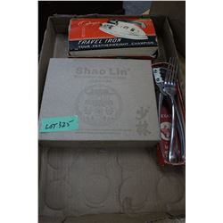 Texan Nut Sheller; Shaolin Electronic Accu-puncture Apparatus & a Travel Iron