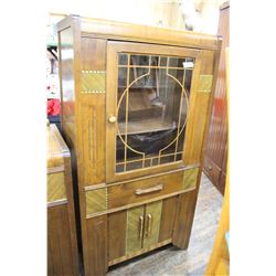 Dining Room Suite ** Table (with Butterfly Leaf), Chairs, China Cabinet & Buffet ** 1950's Style