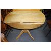 Image 1 : Round Maple, Drop Leaf Table (40")