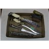 Image 1 : Flat with 3 Knives (Made in India) and an Alaska ULU Knife