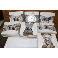 Box with Collector Plates (7) - All are Horses with Native Theme