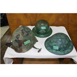Box with 1 Outer Shell, 2 Military Helmets (Complete) & 1 Outer Shell Safety Helmet