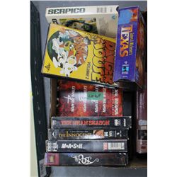 Box of VHS Movies