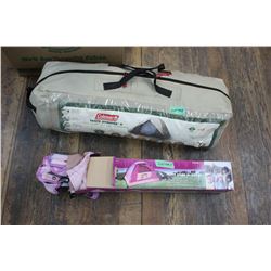 Coleman Tent (8' x 10') and a Child's Dome Tent (5' x 4')