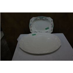 1 Royal Winton Ivory Platter & 1 Large Turkey Platter