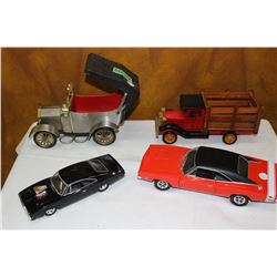 Wooden Truck, 2 Cast Dodge Chargers and a Musical Car