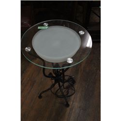 Lighted Glass Top Table