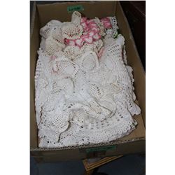 Box of Crocheted Doilies