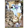Image 1 : Flat of Miscellaneous Items (Small Vase in front of photo is Delft)