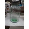 Image 1 : Mason Jar - 1870's - Screw-Top - with Lid - Turning Green - Very Rare