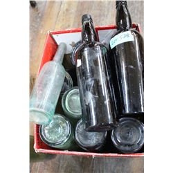 Box with Old Bottles