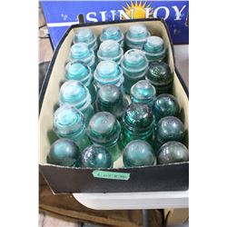 Box with 22 Green Insulators