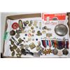 Image 1 : Flat with Edmonton Dog Tags - 1920's & 30's, PPCLI, Badge, War Medals & Various Union Badges