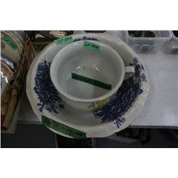 Porcelain Basin (Celtic, England) & Commode (Grimwade, England)