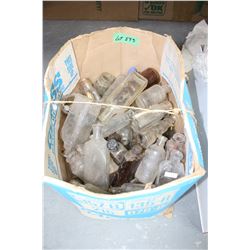 Box with Assortment of Small Bottles