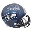 Image 1 : Shaun Alexander Signed Seattle Seahawks Throwback Full-Size Helmet (Beckett COA)
