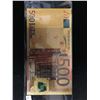 Image 1 : Gold Foil €500 Euro Bank Note Bill Souvenir Paper Money