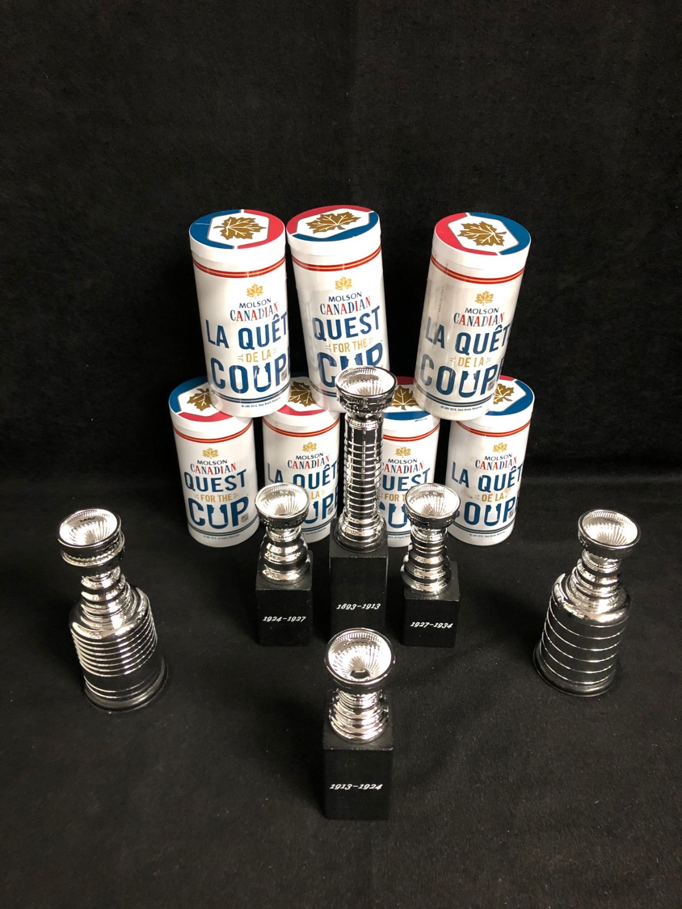 Molson Canadian Quest For The Cup Mini Stanley Cup Replica Trophies