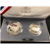 Image 2 : UNITED STATES MOUNT RUSHMORE ANNIVERSARY COINS (1981 TWO COIN PROOF SET).900 SILVER