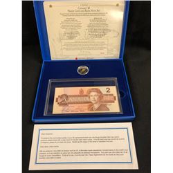 1996 CANADA'S $2 PROOF COIN AND BANK NOTE SET