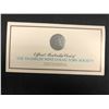 Image 1 : OFFICIAL MEMBERSHIP CARD OF THE FRANKLIN MINT COLLECTORS SOCIETY W/ STERLING SILVER MEDAL 1975
