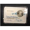 Image 1 : OFFICIAL MEMBERSHIP CARD OF THE FRANKLIN MINT COLLECTORS SOCIETY W/ STERLING SILVER MEDAL 1974
