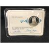 Image 1 : OFFICIAL MEMBERSHIP CARD OF THE FRANKLIN MINT COLLECTORS SOCIETY W/ STERLING SILVER MEDAL 1977