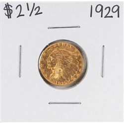 1929 $2 1/2 Indian Head Quarter Eagle Gold Coin