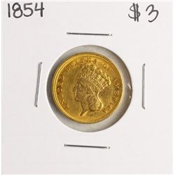 1854 $3 Indian Princess Head Gold Coin